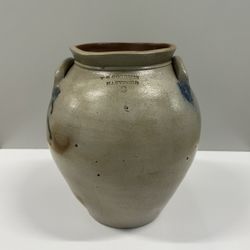 19th Century T.O. GOODWIN OVOID STONEWARE CROCK