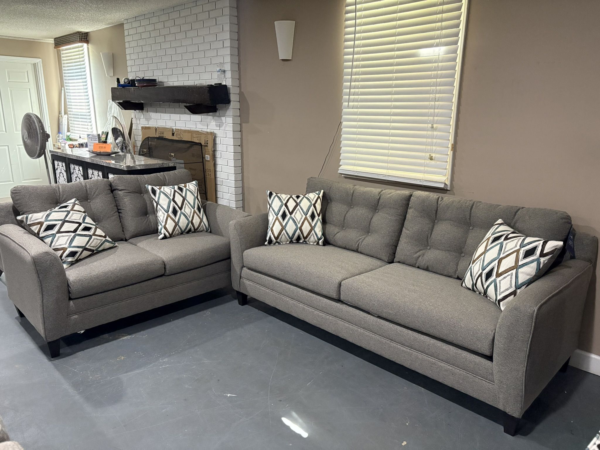 New Sofa  & Loveseat Set