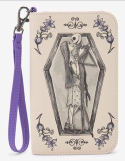 Nightmare Before Christmas Tech Wallet Jack & Sally Coffin Loungefly NWT