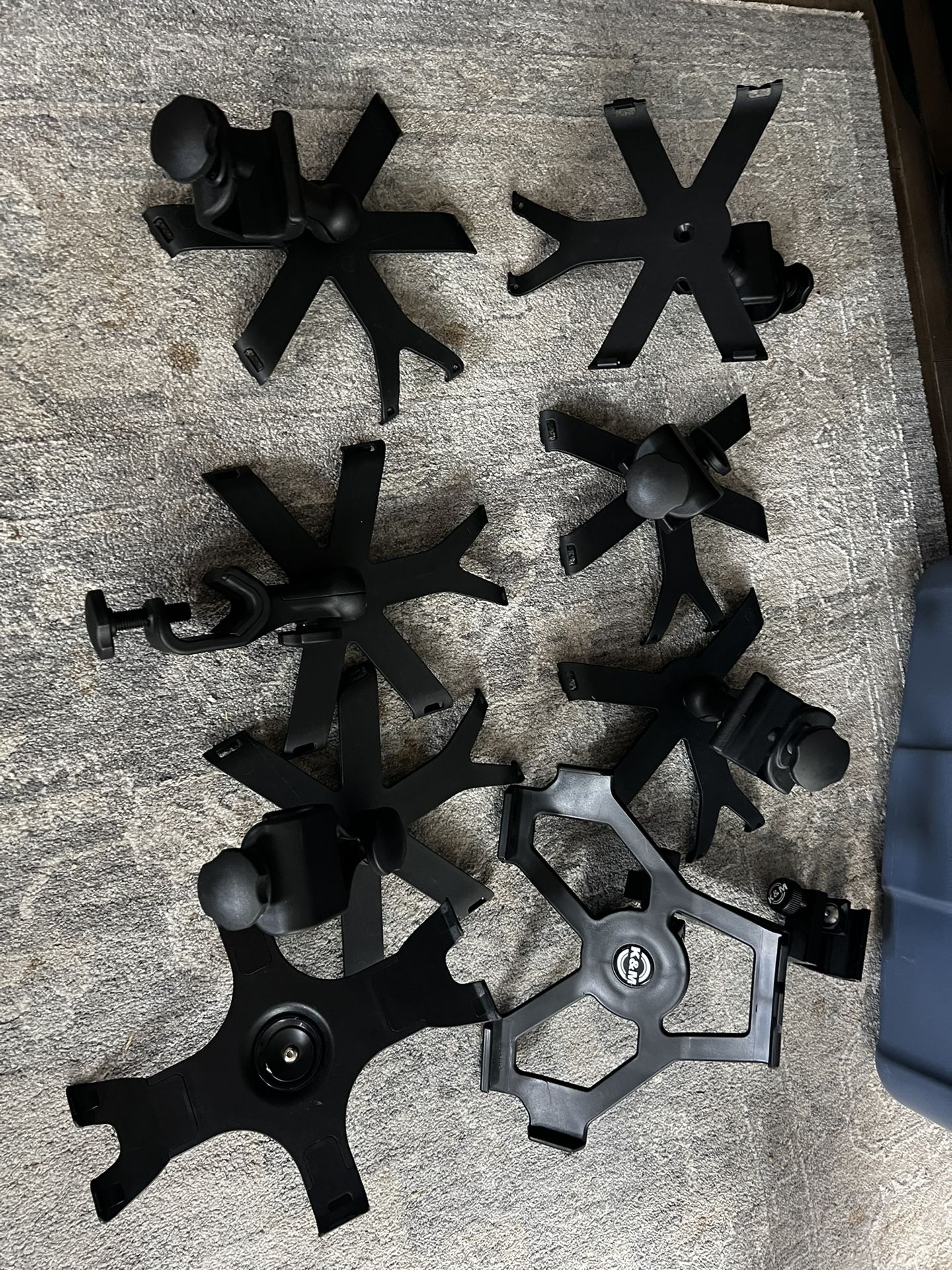 8 misc iPad holders, clamp on for mic stands, exercise bike, treadmill etc $5 Each Or All 8 For $30