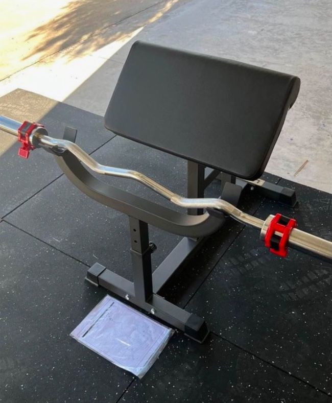 Preacher Curl Station Ez Bar Not Included