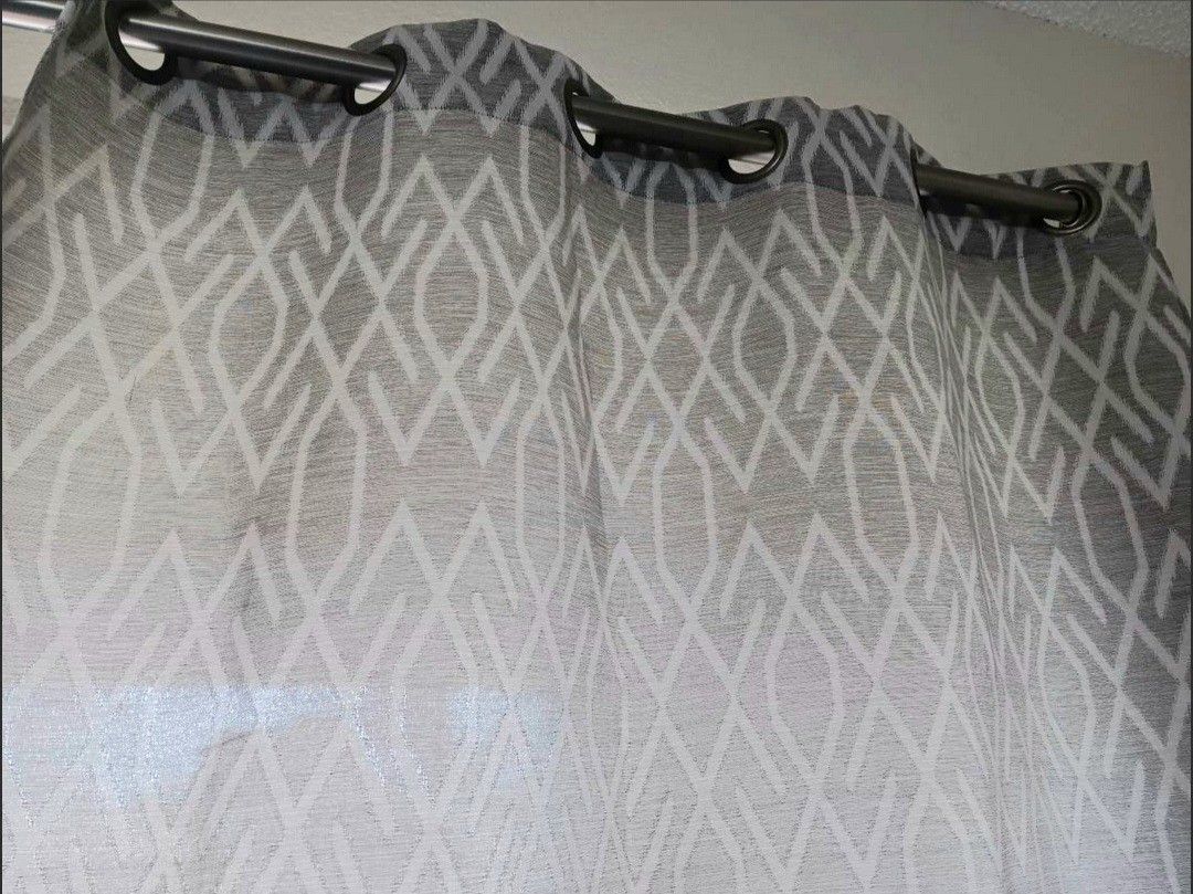Long Drapes: 84 Inches, Light Gray/ Silver