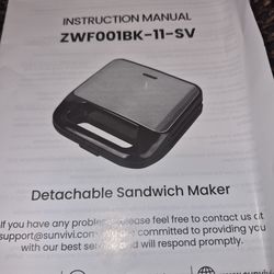 Detachable sandwich maker