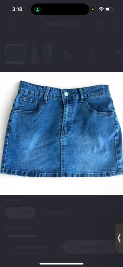 Mini blue denim skirt #miniskirt