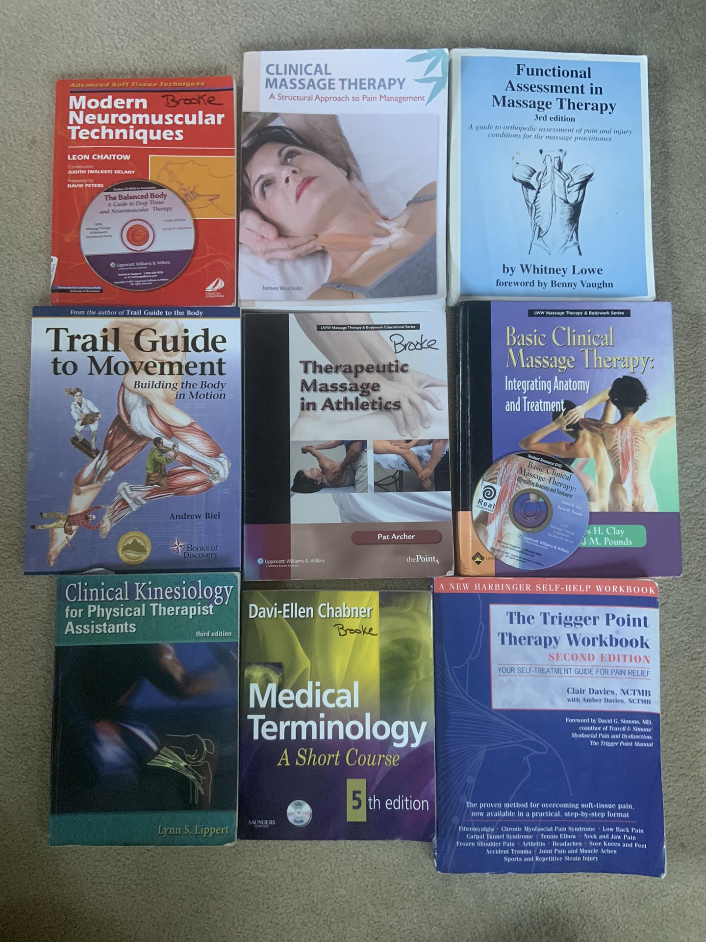 Massage & Anatomy Books 