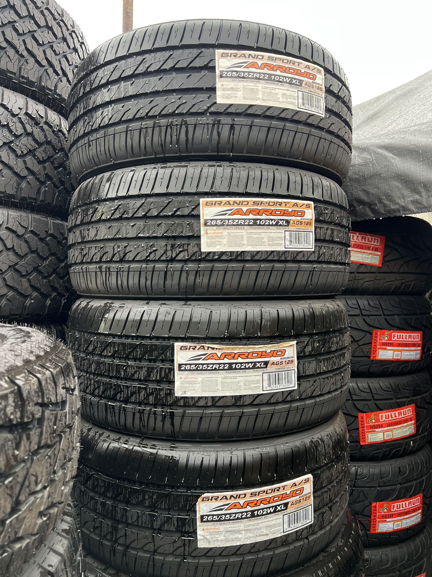 265/35/22 Arroyo #4 New Tires Mount & Balance // Set De 4 Llantas Nuevas Arroyo 22 Instaladas Y Balanceadas