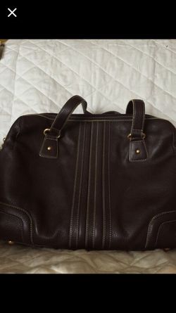 Brown leather computer bag or purse