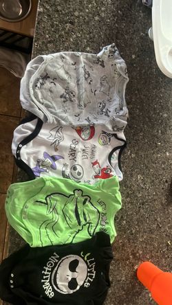 Disneys Nightmare Before Christmas Baby boy Onesies Set of 4