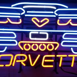 Corvette rear end c7 neon beer bar man cave sign