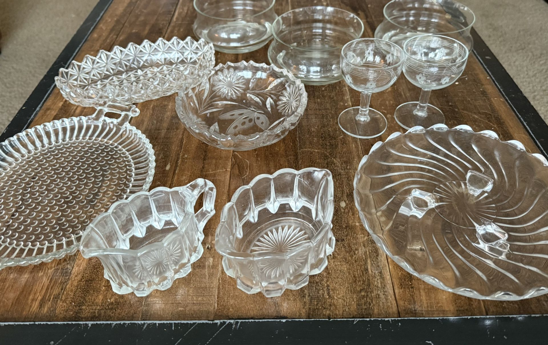 Early American Vintage Glass Serving Pieces
