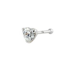 14kt White Gold Nose Stud