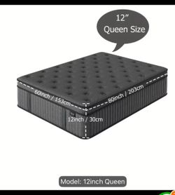 -12” queen size mattress in a box firm