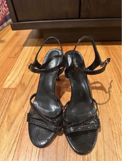 Baldi London Black Strap Heels Size 7