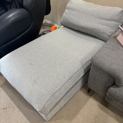 IKEA Kivic Gray Chaise Lounge