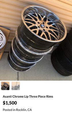 Asanti Chrome Lip Three Piece Rims