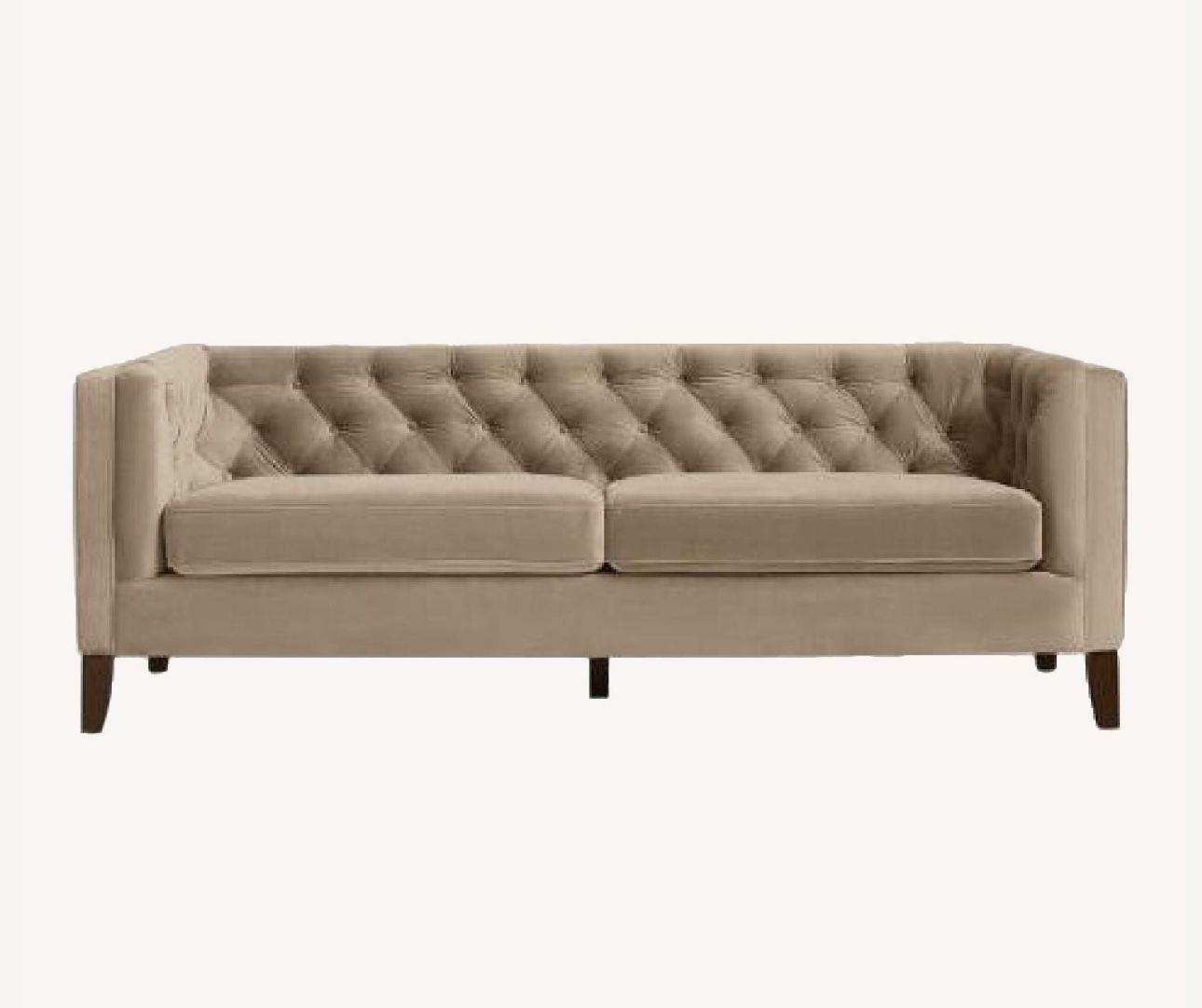 World Market Kendall Taupe Velvet Sofa