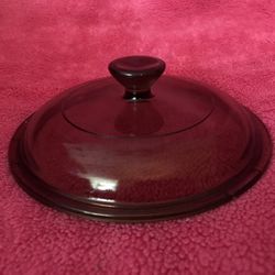 PYREX Visions Brown Amber Glass 6 3/8” Lid V I C FLAWLESS! Like NEW!