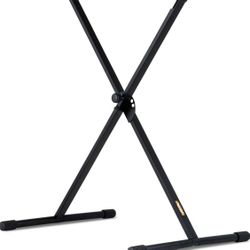 Stage Rocker - Classic Single-X Style Folding Stand for Keyboard and Digital Piano, Adjustable Width and Height, Durable and Sturdy, Easy to Assemble 