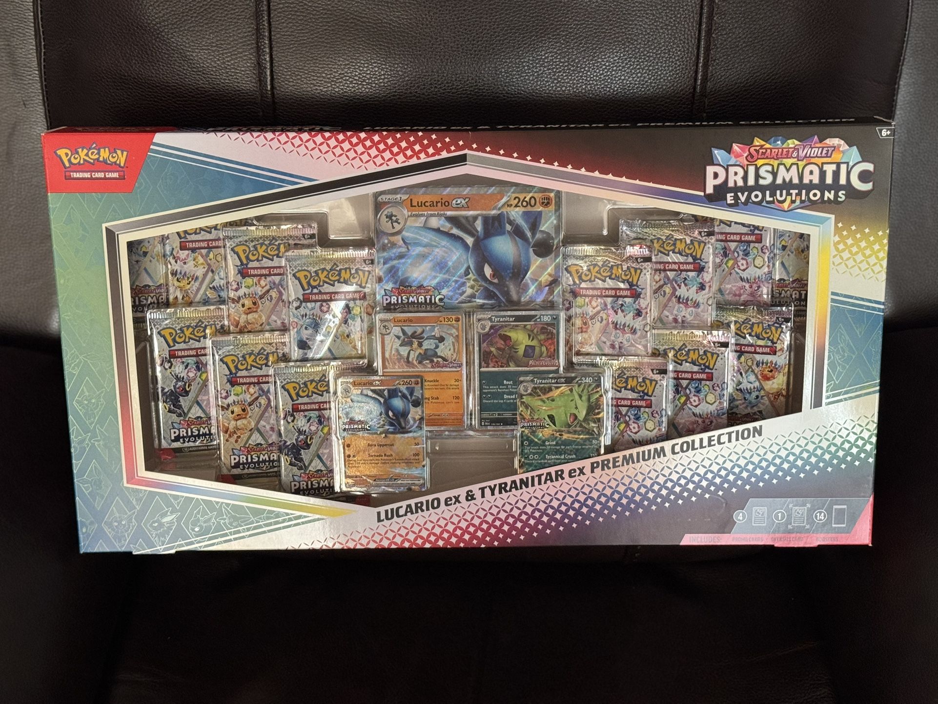 Pokemon Prismatic Evolutions Lucario & Tyranitar ex Premium Collection