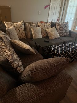 Left Arm Chaise Sectional (Gray)