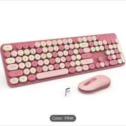 Brand New Pink Mouse And Keyboard 