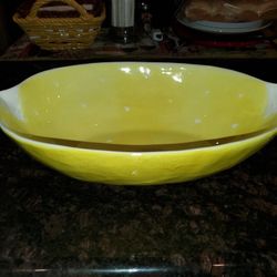 CERAMIC LEMON SHAPED BOWL