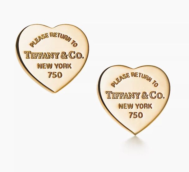 Heart Please Return To Tiffany Earrings In Ag925 And 750 14K