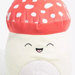 Squishmalllows Malcolm Mushroom Plush Backpack (Red & White)