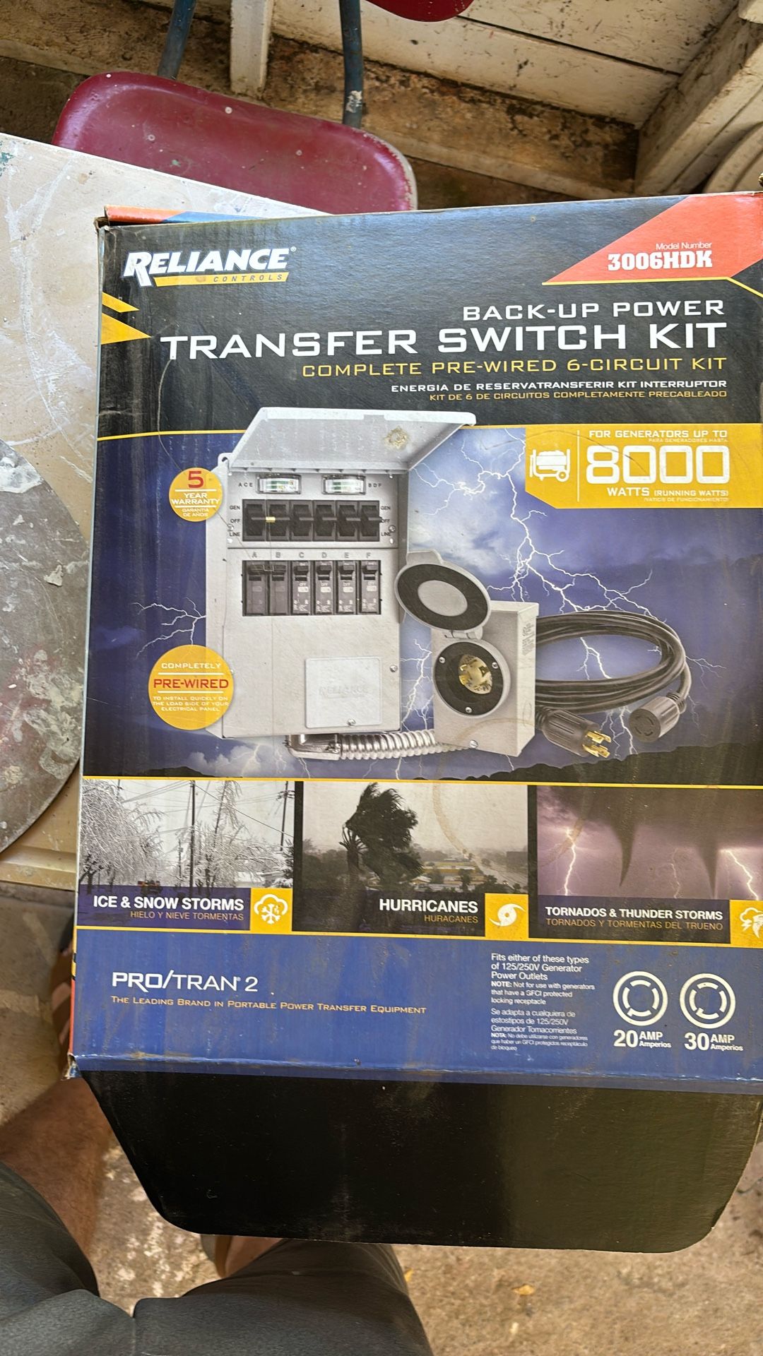 Reliance Transfer Switch Kit New !!! Never Used!!