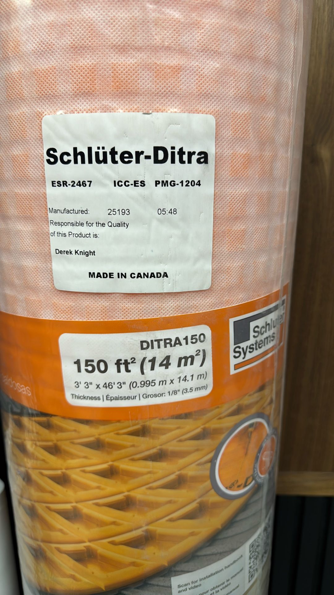 150 Sq Ft Schluter Systems Ditra Uncoupling and Waterproofing membrane