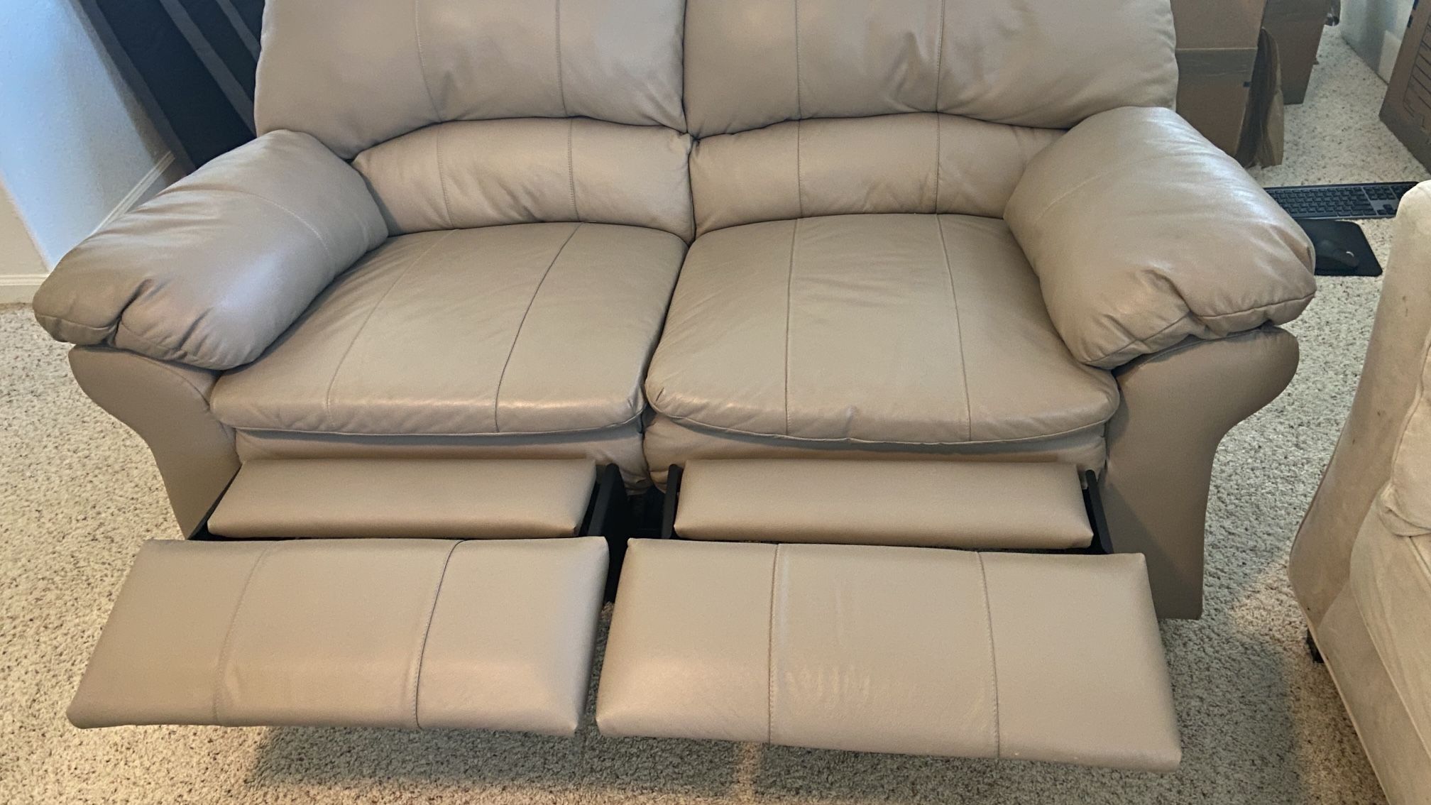 Leather Recliner Sofa