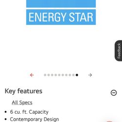 LG New Mini Fridge 6 Cubic Feet 