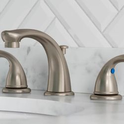 new Price Pfister faucets, NIB, brushed nickel, 1 available