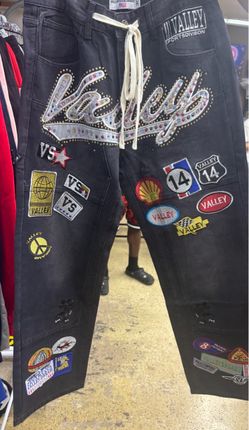 Valley Sports Division Patch & Rhinestone Jeans