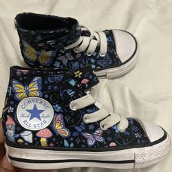 Toddler black butterfly Converse 