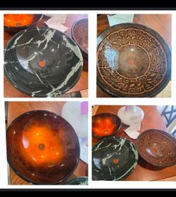 💥New! AQUATERIOR AQT0121
Tempered Glass Circular Vessel Bathroom Sink ( no faucet)
(RESEDA CA)