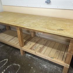 Sturdy 8 Foot Work Table/ Bench