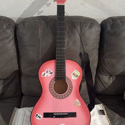 Pink 3/4 Size Beginner Classical Acoustic Guitar
