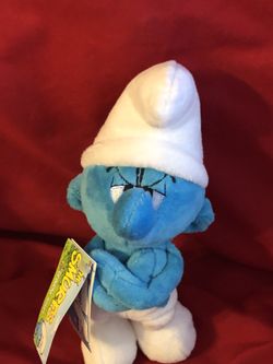 Grouchy smurf plush plushie doll NWT 8” tall - THE SMURFS new doll - 🦋free surprise gift included with this ad! 🎁😍💙 Smurfs toy sale!
