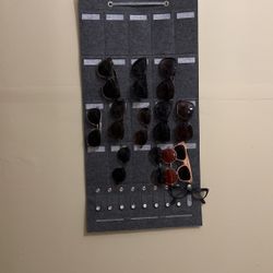 Hanging Sunglasses Organizer Included With Sunglasses