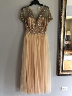 LIGHT PINK BEADED DRESS