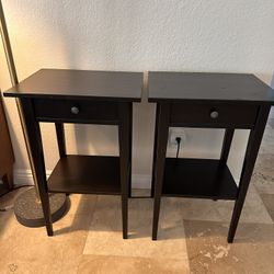 Black IKEA End Tables