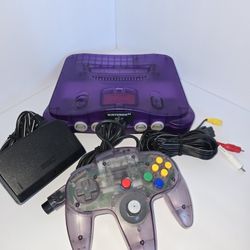 Rare “Purple Seed” Nintendo 64 Console + Controller + Expansion Pak + Cables – Fully Tested!
