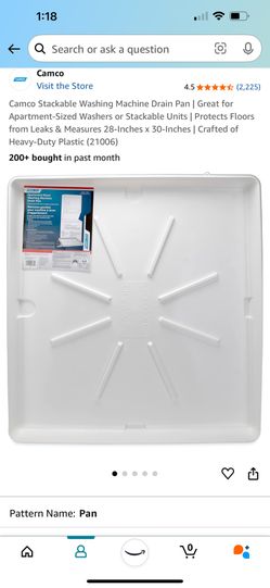 Drain Pan For A Washer