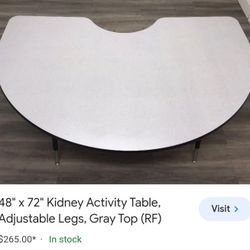 Kidney Shape Activity Table