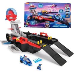 Paw Patrol: The Mighty Movie, Aircraft Carrier HQ, with Chase Action Figure and Mighty Pups Cruiser Brand new in box. 