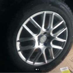 235/75/R18 Tires With Polished Aluminum Rims Continental Winter Contact Good Tread