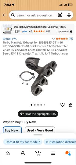 Turbo manifold exhaust