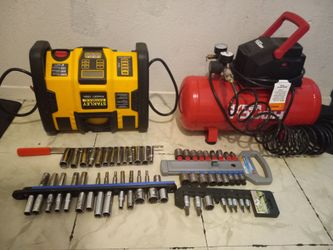 Jump Starter, Air Compressor & Socket Set