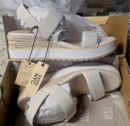 Madden NYC Womens Talla Sandals NEW In Box Natural Color 